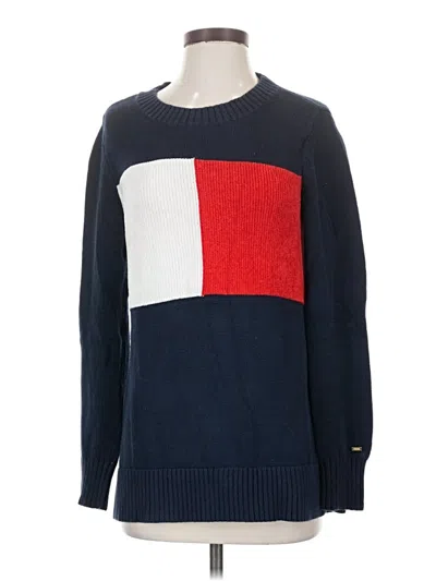Pre-owned Tommy Hilfiger Pullover Sweater In Blue