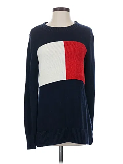 Pre-owned Tommy Hilfiger Pullover Sweater In Blue