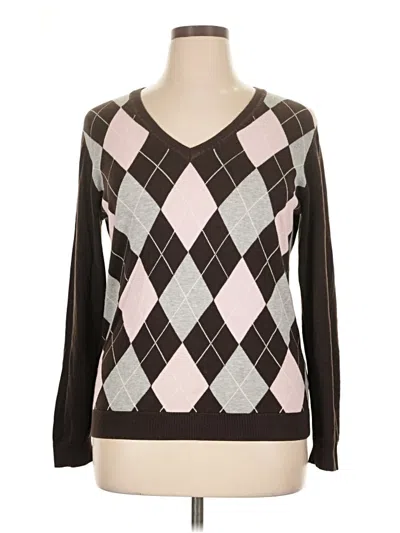 Pre-owned Tommy Hilfiger Pullover Sweater In Brown