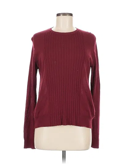 Pre-owned Tommy Hilfiger Pullover Sweater In Burgundy