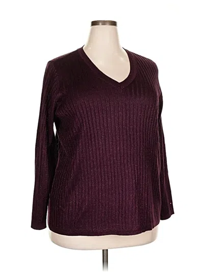 Pre-owned Tommy Hilfiger Pullover Sweater In Burgundy
