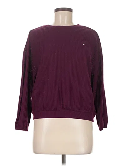 Pre-owned Tommy Hilfiger Pullover Sweater In Burgundy