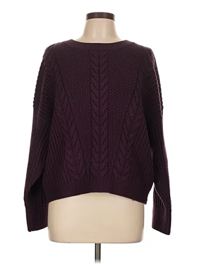 Pre-owned Tommy Hilfiger Pullover Sweater In Burgundy