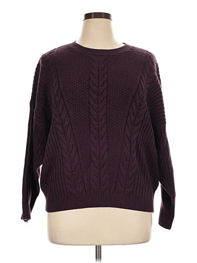 Pre-owned Tommy Hilfiger Pullover Sweater In Burgundy