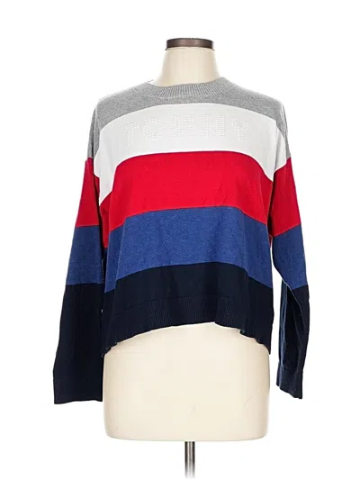 Pre-owned Tommy Hilfiger Pullover Sweater In Gray