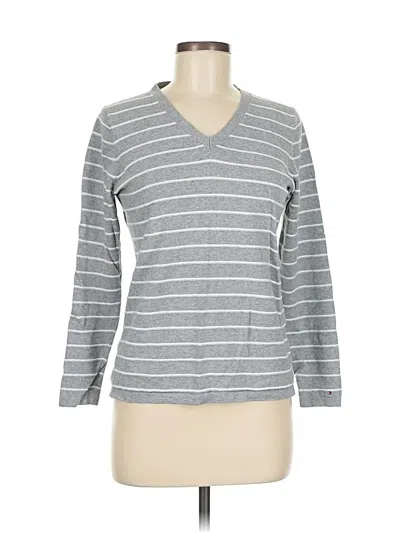 Pre-owned Tommy Hilfiger Pullover Sweater In Gray