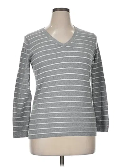 Pre-owned Tommy Hilfiger Pullover Sweater In Gray
