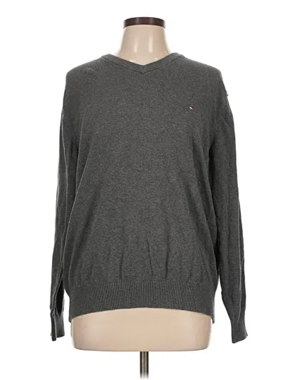 Pre-owned Tommy Hilfiger Pullover Sweater In Gray
