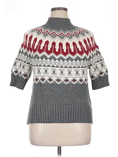 Pre-owned Tommy Hilfiger Pullover Sweater In Gray