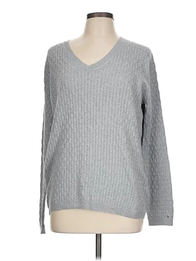Pre-owned Tommy Hilfiger Pullover Sweater In Gray