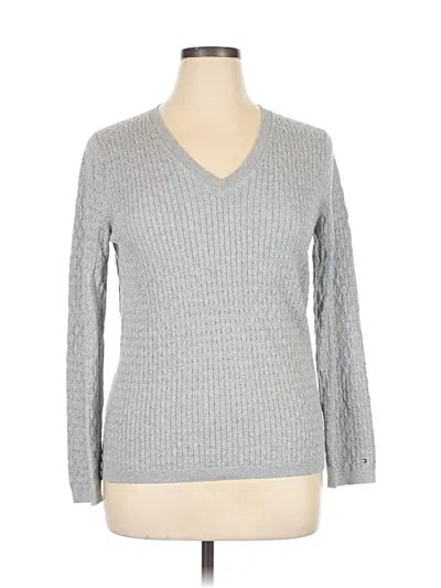 Pre-owned Tommy Hilfiger Pullover Sweater In Gray