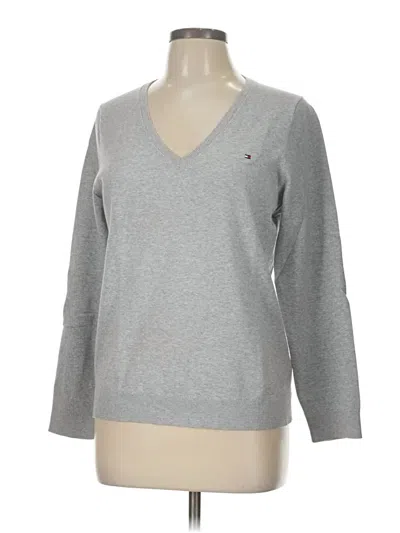 Pre-owned Tommy Hilfiger Pullover Sweater In Gray
