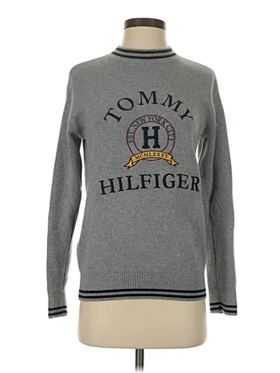 Pre-owned Tommy Hilfiger Pullover Sweater In Gray