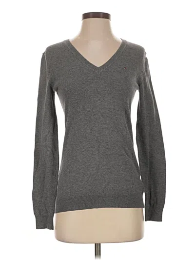 Pre-owned Tommy Hilfiger Pullover Sweater In Gray