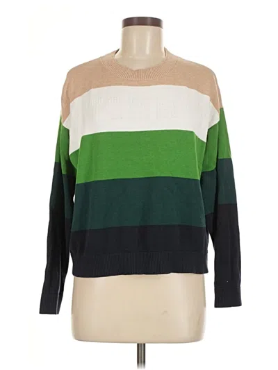 Pre-owned Tommy Hilfiger Pullover Sweater In Green