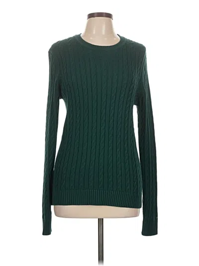 Pre-owned Tommy Hilfiger Pullover Sweater In Green