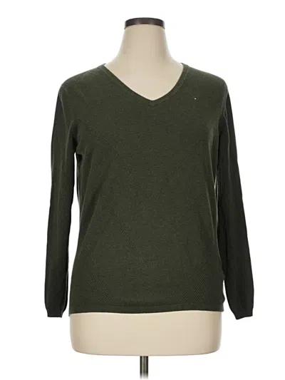 Pre-owned Tommy Hilfiger Pullover Sweater In Green