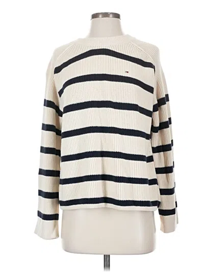 Pre-owned Tommy Hilfiger Pullover Sweater In Ivory