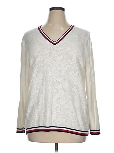 Pre-owned Tommy Hilfiger Pullover Sweater In Ivory