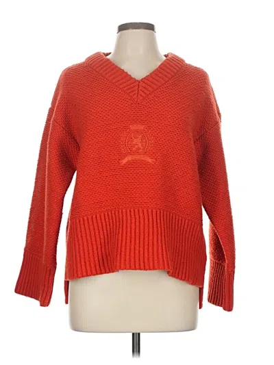 Pre-owned Tommy Hilfiger Pullover Sweater In Orange