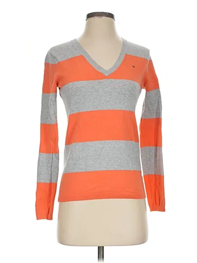Pre-owned Tommy Hilfiger Pullover Sweater In Orange