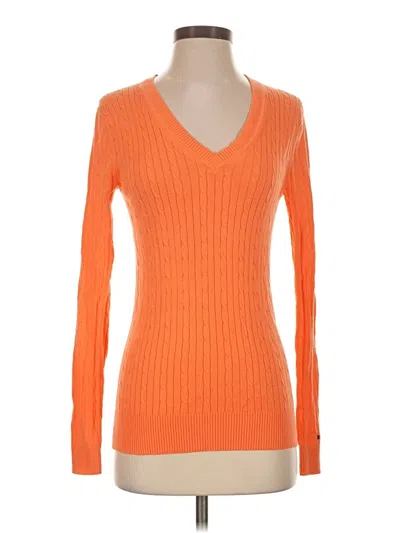 Pre-owned Tommy Hilfiger Pullover Sweater In Orange
