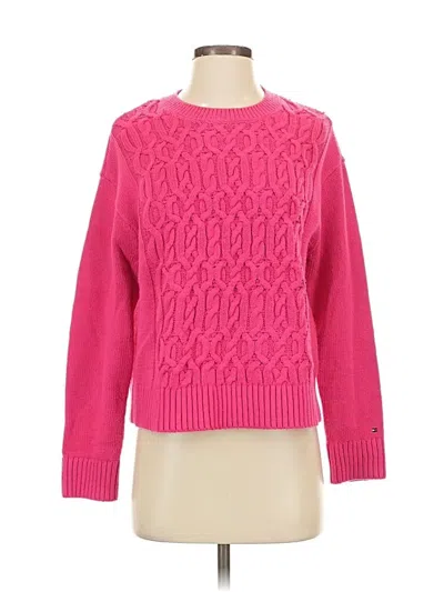 Pre-owned Tommy Hilfiger Pullover Sweater In Pink