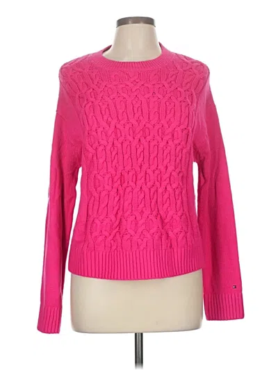 Pre-owned Tommy Hilfiger Pullover Sweater In Pink
