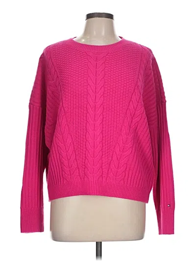 Pre-owned Tommy Hilfiger Pullover Sweater In Pink