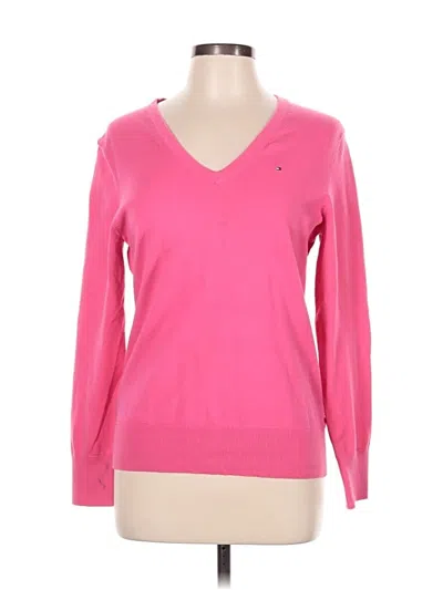 Pre-owned Tommy Hilfiger Pullover Sweater In Pink