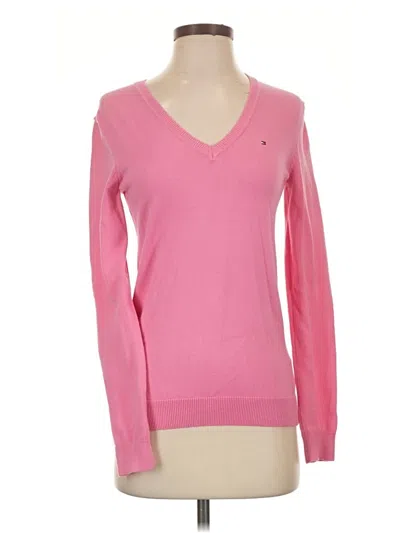 Pre-owned Tommy Hilfiger Pullover Sweater In Pink
