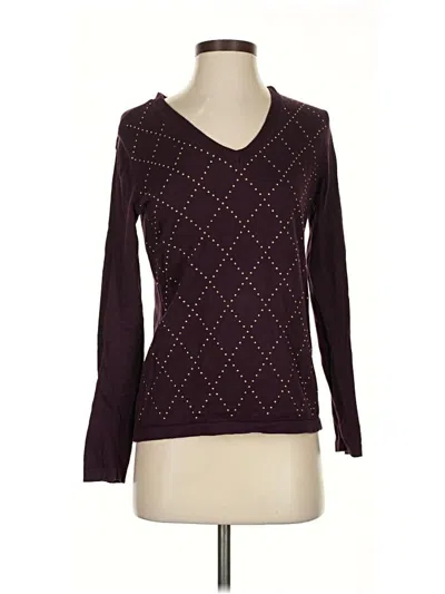 Pre-owned Tommy Hilfiger Pullover Sweater In Purple