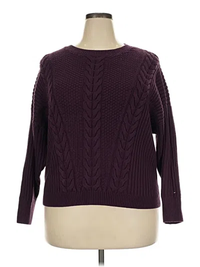 Pre-owned Tommy Hilfiger Pullover Sweater In Purple