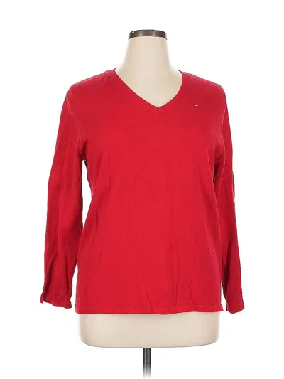 Pre-owned Tommy Hilfiger Pullover Sweater In Red