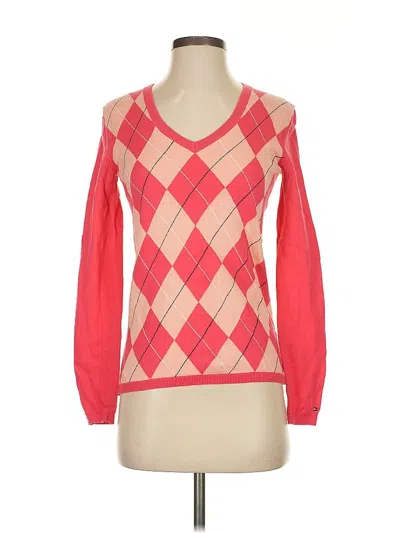 Pre-owned Tommy Hilfiger Pullover Sweater In Red