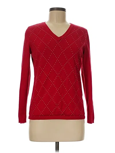 Pre-owned Tommy Hilfiger Pullover Sweater In Red