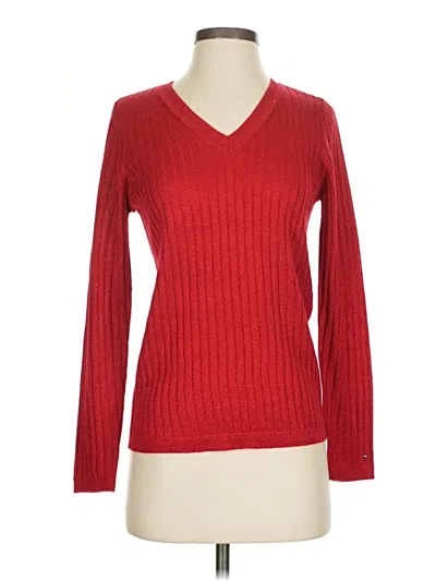 Pre-owned Tommy Hilfiger Pullover Sweater In Red