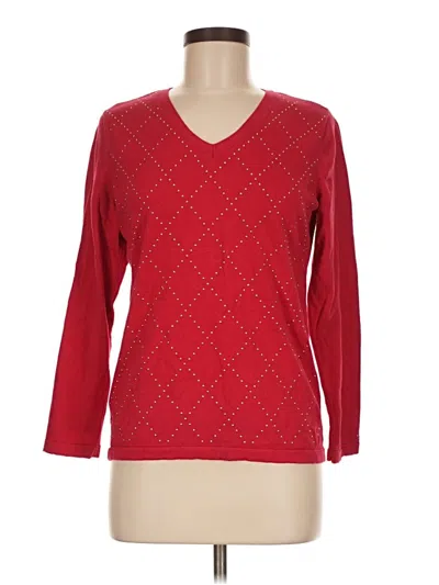 Pre-owned Tommy Hilfiger Pullover Sweater In Red