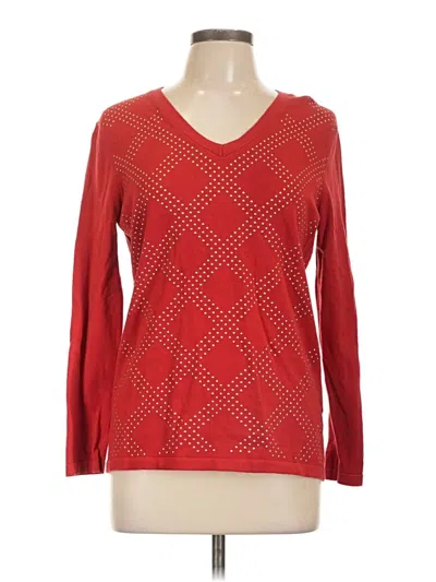 Pre-owned Tommy Hilfiger Pullover Sweater In Red