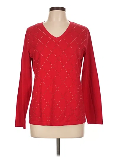 Pre-owned Tommy Hilfiger Pullover Sweater In Red