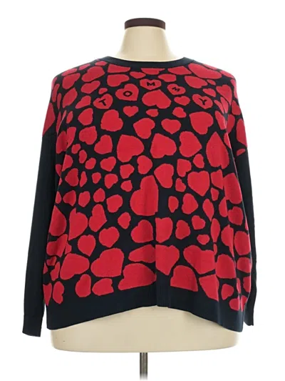 Pre-owned Tommy Hilfiger Pullover Sweater In Red