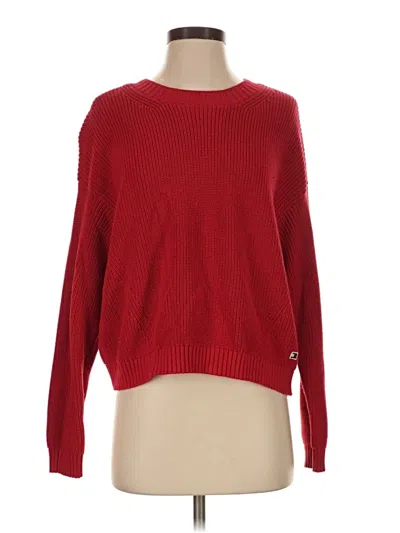 Pre-owned Tommy Hilfiger Pullover Sweater In Red