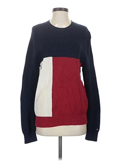 Pre-owned Tommy Hilfiger Pullover Sweater In Red