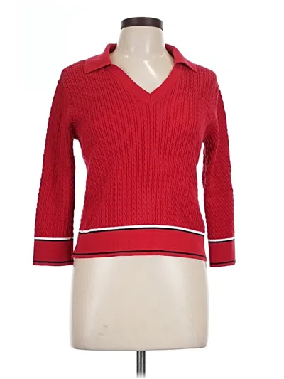 Pre-owned Tommy Hilfiger Pullover Sweater In Red