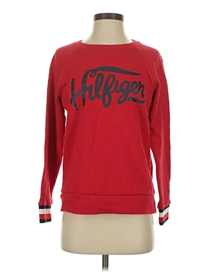Pre-owned Tommy Hilfiger Pullover Sweater In Red