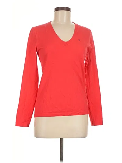 Pre-owned Tommy Hilfiger Pullover Sweater In Red
