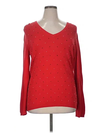 Pre-owned Tommy Hilfiger Pullover Sweater In Red