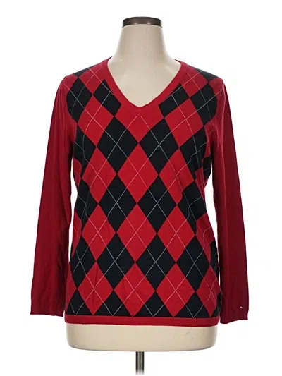 Pre-owned Tommy Hilfiger Pullover Sweater In Red