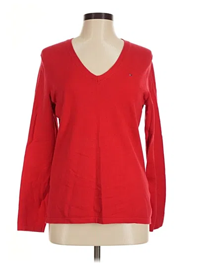 Pre-owned Tommy Hilfiger Pullover Sweater In Red