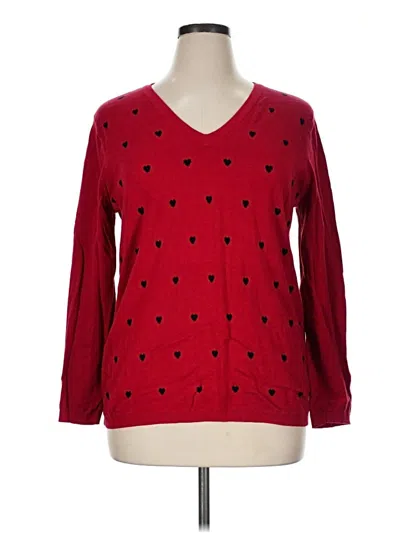 Pre-owned Tommy Hilfiger Pullover Sweater In Red